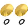 PATIKIL Pulsante Dell'Otturatore Fotocamera, 2 Pezzi Pulsanti Di Scatto A Superficie Convessa Da 10mm Pulsante Fotocamera In Rame Puro Per Nikon Per Fujifilm Per Leica DSLR/SLR, Oro