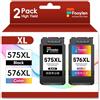 Fooylen PG-575XL CL-576XL - Cartucce di ricambio per Canon 575 576 per Canon PG 575 Nero per Canon Pixma TS3550i TS3551i TS3750i TS3751i TR4750i TR4751i (1 nero, 1 colore)