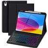 WALWALO Custodia nera con tastiera per iPad A16 11 generazione 2025/10 Gen