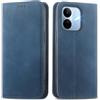 MOJIA Cover per Xiaomi Redmi Note 17 Pro 5G, Custodia Folio Portafoglio in Pelle PU [chiusura magnetica], Case a Libro con Guscio Interno in TPU, Supporto per Carte.. Blu