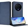 GoodcAcy Cover per Honor Magic 8 Pro, Custodia Flip Pelle Leather Portafoglio Magnetica Libro [Slot Schede], Silicone TPU Bumper Wallet Supporto Cover, Antiurto [Kickstand] (Blu)