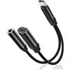 Carphone Warehouse Adattatore USB-C a Jack 3.5 mm [2 in 1] per iPhone 15 Pro, Samsung Galaxy S24/S23/S22 Ultra/Pixel/Huawei: PD Ricarica Rapida, Splitter Audio Aux