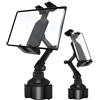 KDFALO Supporto per bevande da auto, per tablet iPad Pro 9.7, 1, 12.9 Air Mini, Samsung Tabs, iPhone, più telefoni cellulari e tablet da 4 a 14, con braccio regolabile, utilizzabile anteriore e