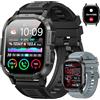 zhizhi Smartwatch Uomo Donna Orologio Militare Digitale: Chiamate Bluetooth Smart Watch Contapassi Orologi Fitness Watch Sportive Cardiofrequenzimetro da Polso Impermeabile Notifiche Whatsapp per Android iOS