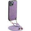 GoodcAcy Cover Compatibile con Honor X8b,in pelle PU opaca + TPU morbida custodia,tracolla regolabile cordino da collo custodia posteriore, Antiurto Tracolla Custodia,Viola