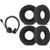 SOULWIT 4 pezzi Cuscinetti Auricolari per Plantronics (Poly) Blackwire 3320/3310 Cuffie con Cavo, Padiglioni Ricambio in Spugna Morbida e Resistente con Schiuma ad Alta Densità - Nero