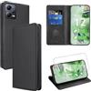 Vauki Cover per Xiaomi Redmi Note 12 5G con 1 Vetro Temperato Custodia in Pelle PU Slot Schede Flip TPU Silicone Case Supporto Stand Magnetica Antiurto Caso per Xiaomi Poco X5 5G 6.67,Nero