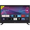 Majestic ST24VD V3 - Televisore SMART LED HD READY 24, Sistema operativo VIDAA, DVB-T/T2 e DVB-S/S2, HEVC MAIN 10, WI-FI, Telecomando, USB, nero
