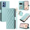 GoodcAcy Cover per Motorola Edge 50 Fusion con Cordino, Premium Pelle PU Portafoglio con Supporto Flip Libro Libretto Custodia [Protezione Completa] [Slot per Scheda] [Supporto Stand] - Verde chiaro
