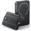 LVFAN Powerbank magnetico per Mag Safe, cavo USB-C integrato | Ricarica 3 dispositivi ovunque, indicatore LED, batteria portatile da 10000 mAh per iPhone, Samsung Galaxy e Pixel, ecc