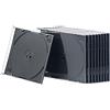 Pearl CD slim Case: Set di 10 custodie per CD slim, trasparenti/nere (scatola per, slimcase, blu)