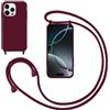 GoodcAcy Custodia Cover per iPhone 14 Pro con Cordino,Rosso | Custodia con Laccio Collana Tracolla Regolabile Sottile Silicone Morbido TPU Bumper Antiurto AntiGraffio Protettiva Case