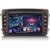 Erisin Qualcomm 8-Core Android 16 8GB+128GB Autoradio GPS Navigatore per Mercedes Classe A/C/G/CLK W209 W203 W463 W168 Viano Vito 7 Supporti Bluetooth 5.1 CarPlay Android Auto WiFi 4G DSP USB CANbus