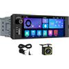 Eonon Autoradio Linux Single Din da 6,36 pollici, Wireless Carplay, Android Auto, Touchscreen, Controllo fisico del volume, Bluetooth, Mirroring dello schermo, Telecamera posteriore, USB 4×48W X3U