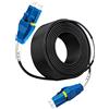 Bangun Uniboot - Cavo patch in fibra ottica duplex monomodale, da LC a LC, per esterni, 9/125um, compatibile con OS1/OS2, a basso attrito, colore nero, 10 m