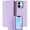 MOJIA Custodia per Xiaomi Redmi Note 17 Pro 5G, Resistente a Cadute e Graffi, Alta Qualità PU Pelle Stile Portafoglio Cover Folio con Chiusura Magnetica. Light Purple
