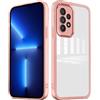 PanXCase Cover Trasparente per Samsung Galaxy A53 5G - Custodia Clear con Lens Protector Ultra Sottile Morbida Antiurto con Protezione Fotocamera (Rosa)