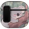 LOKLNEYK Custodia per AirPods 4 Little Koala, con foro per corda per appendere