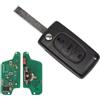 Heart Horse Chiave Telecomando a 3 pulsanti con Lama HU83 433MHz ID46 Chip Flip Pieghevole per compatibile Peugeot 107 307 308 407 Citroen Before 2011 C2 C3 C4 CE0523 telecomando chiave Fob PCF7941
