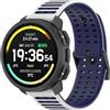 GIOPUEY 22mm Cinturini Compatibile con SUUNTO Vertical 2/Vertical/Race2/Race/Race S/Run, Morbido TPU Cinturino [Design a Colori di Giunzione] - White/Blue