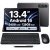 Ausriray PAD 200 Tablet 13.4 Pollici Android 16, 120Hz Display Tablet con Tastiera Penna,24GB RAM+128GB ROM(2TB), Doppio SIM 4G LTE+5G WiFi, 8300mAh, Octa-Core, Widevine L1 1080P/16MP/BT5/GPS/OTG