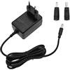 JZK Alimentatore 18V 1A, Caricabatterie da Muro 18W AC-DC, Spina 5,5x2,1mm con Adattatori 5,5x2,5mm e 3,5x1,35mm per Diffusori, Soundbar e Radio (Non per Trapani)