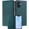 MOJIA Custodia per TCL NxtPaper 70 Pro, Resistente a Cadute e Graffi, Alta Qualità PU Pelle Stile Portafoglio Cover Folio con Chiusura Magnetica. Dark Green