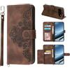 Auslbin Custodia per Google Pixel 11/11 Pro 5G, con 5 scomparti per carte, stile vintage, in pelle PU, marrone