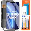 AGCUT Display LCD per iPhone 13 Pro Max LCD Display per iPhone 13 Pro Max A2484 A2641 A2644 A2645 A2643 6,7 pollici Schermo di Ricambio 3D Touch Digitalizer Touch Screen Assembly con Strumenti, Nero