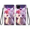 KARTXITAI Cover Compatibile con Realme C21 4G PU Pelle TPU Silicone Portafoglio Magnetica con Disegni Motivo Animale Flip Custodia in Libro Slot Schede Custodia-Tigre bianca,fiore rosa