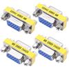 YARCHONN DB15 VGA Gender Changer Coupler 15 Pin Connettore senza saldatura Adattatore femmina a femmina D-SUB HD 15 Pin Seriale Cavo Accoppiatore per monitor PC Proiettori 4pcs (femmina a femmina)