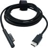 System-S Cavo USB 3.1 150 cm cavo di ricarica per Microsoft Surface intrecciato in nero