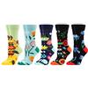 WeciBor Calzini Donna Divertente Colorato Fantasia Calze Modello, 5 Paia Multicolore Floreale, 39-42