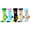 WeciBor 5 Paia Divertente Colorato Fantasia Donna Calze Modello Arte Casual in Cotone Calzini