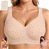 Ruhemeister Pro Reggiseno in Gelatina Rassodante con Stampa Leopardata Reggiseni Senza Ferretto da Donna Niente più Seni Cadenti, Reggiseni Push up in Gelatina Regolabili for Donna, Pressione Zero, Comfort(D,4XL)