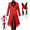 Tongyundacheng Hazbin - Costume da hotel per cosplay di Alastor, set per Halloween, carnevale, feste, giacca, pantaloni, con guanti e papillon