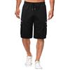 Generico Bermuda Cargo Uomo con Tante Tasche con Cerniera Pantaloncini Estivi Larghi Taglie Forti Shorts Traspirante Leggeri Pantaloni Corti Eleganti Casual Elasticizzati in Vita Pantaloncino