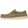 HEYDUDE Hey Dude Wally Tela Cerata - Scarpe Uomo Slip-On - Mocassini, Olive, 42