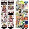 American Socks calzini Signature series calzettini sport colorati disegnati tubolari basket Skate ORIGINALE 1 paio + pack 10 stickers casuali (IT, Testo, L, Regular, Regular, Pub + sticks)
