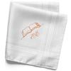 Inzepocket Fazzoletto da donna ricamato, doppia personalizzazione, iniziali e fantasia, 100% cotone, 35 cm, 1 unità
