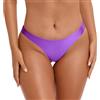 RELLECIGA Moda Mare Donna Brasiliano Slip Bikini Bottom con la Balza Viola L