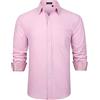 Enlision Camicia Uomo Elegante Manica Lunga Regular Fit Camicia Matrimonio Casual Camicie Classiche da Cerimonia Business con Tasca