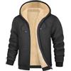 heekpek Felpa Uomo con Zip e Cappuccio Invernale Caldo Giacca di Felpe in Pile Uomo Felpe con Cappuccio Casual Giacchina Hooded Jacket con Cerniera