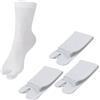 SUNTRADE 3 Paia Giappone Tabi Calzini Split 2 Toe Sandali Ninja Slipper Japan Kimono Cotone, 3 bianchi, Taglia unica