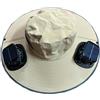 Generic Cappello con ventole a energia solare, cappello rinfrescante a tesa larga con protezione UV, leggero berretto da esterno per uomini e donne, golf, spiaggia, escursionismo, campeggio, viaggi