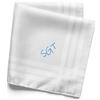 Inzepocket Fazzoletto Personalizzato in Cotone Bio con Iniziali Ricamate - Monogramma Elegante | Idea Regalo per Matrimonio, Compleanno e Occasioni Speciali | 35 cm - Confezione Regalo Inclusa