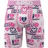 PSD Boxer Uomo Blu Nero Stampa Geometrica | Boxer Elastico in Vita e Microfibra Regalo Originale Taglia L