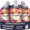 Coccolino Ammorbidente Concentrato Perfume Peonia Rossa e mela, Ammorbidente Lavatrice, Freschezza Lunga Durata, Dermatologicamente Testato, Formato XXL 522 Lavaggi, 6 x 1827 ml