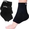 ZenToes Calzini idratanti per il tallone, 2 paia di calzini termali foderati in gel per guarire e trattare i talloni asciutti e screpolati durante il sonno (cotone, nero)