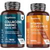 WeightWorld Collagene Marino Idrolizzato e Vitamina D3 K2 Bundle,120 Capsule+ 365 Compresse, 1200mg per Dose, 100% Puro, Vitamina D3 e K2, 2000UI di Colecalciferolo, 200μg di Menachinone, Senza Magnesio Stearato